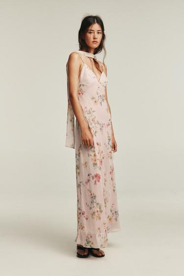 LONG SCARF DRESS - only one by Zara