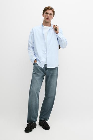 Zara 100% cotton regular fit striped shirt - striped - Image 0