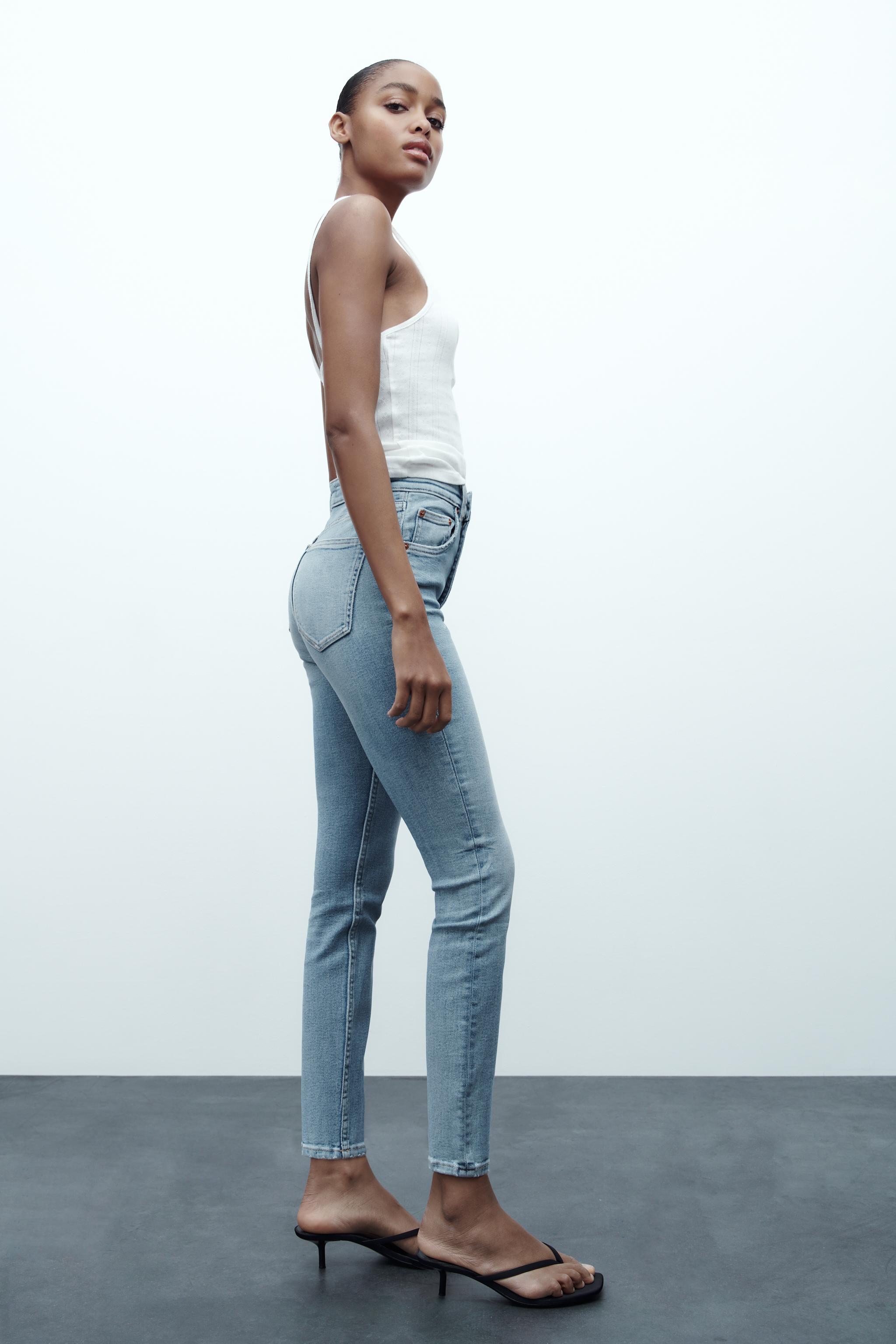 HIGH-RISE SKINNY TRF JEANS - Blue