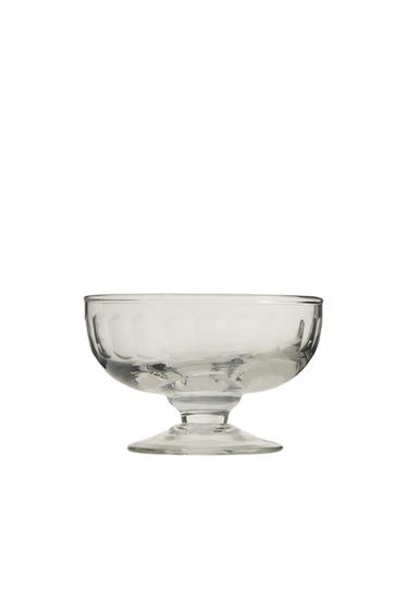 TAÇA DE SORVETE DE VIDRO COM RELEVO VERTICAL - Transparente da Zara