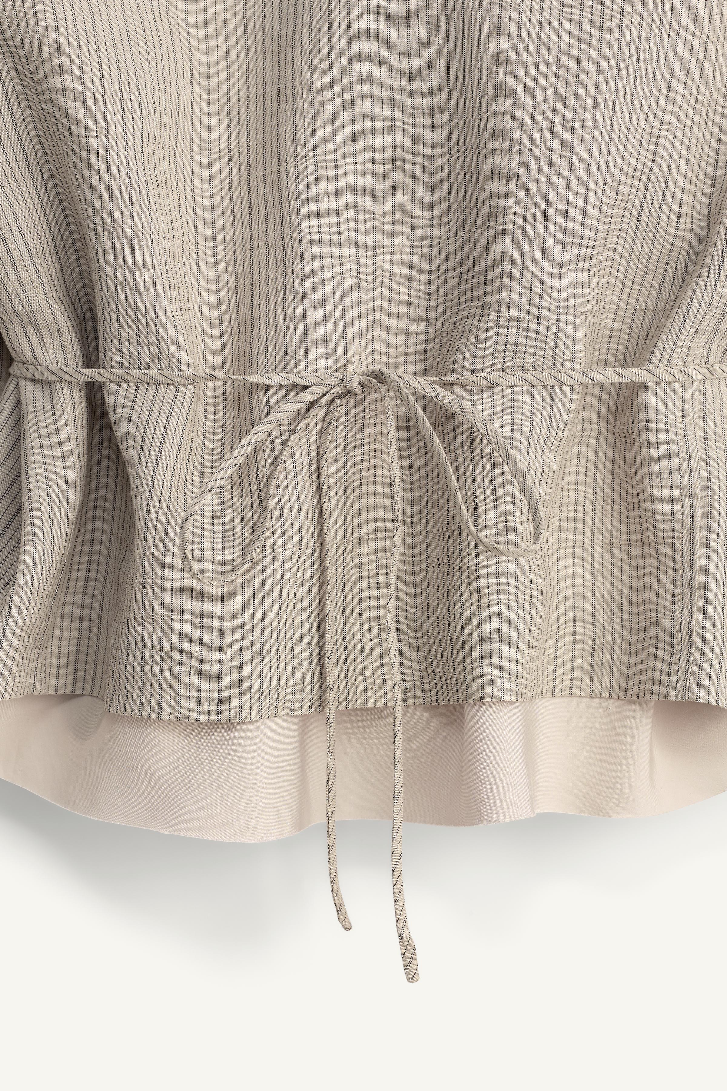 VESTE À RAYURES EN LIN ÉDITION LIMITÉE