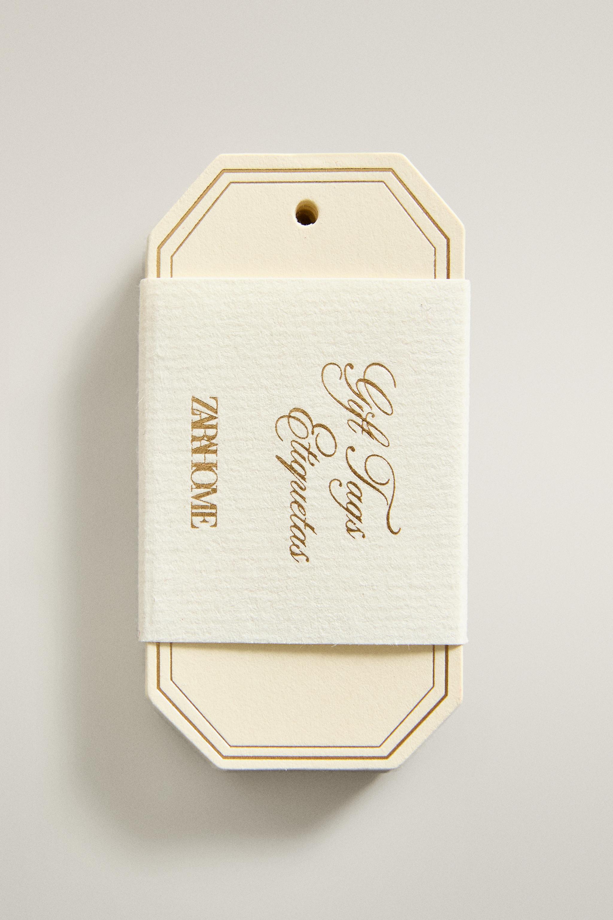 ÉTIQUETTES CADEAU PAPIER BORDS DORÉS NOËL (LOT DE 20)