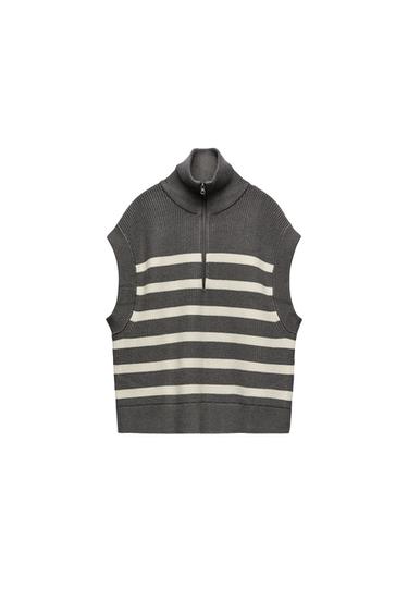 STRIPED KNIT VEST
