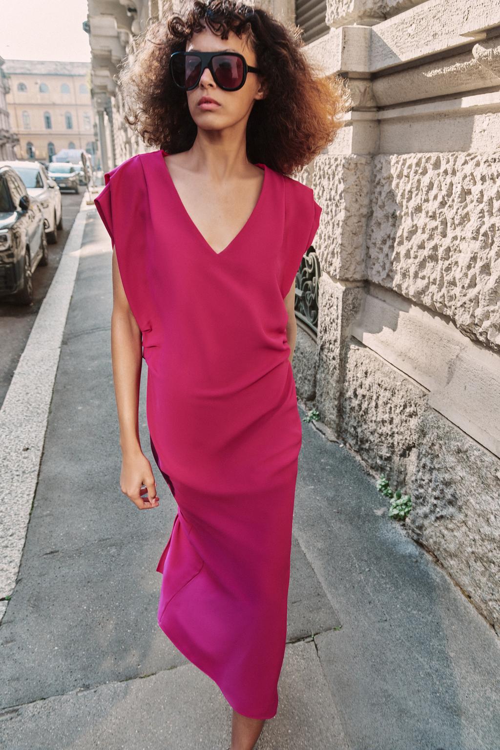 PLEATED MIDI DRESS - image 2