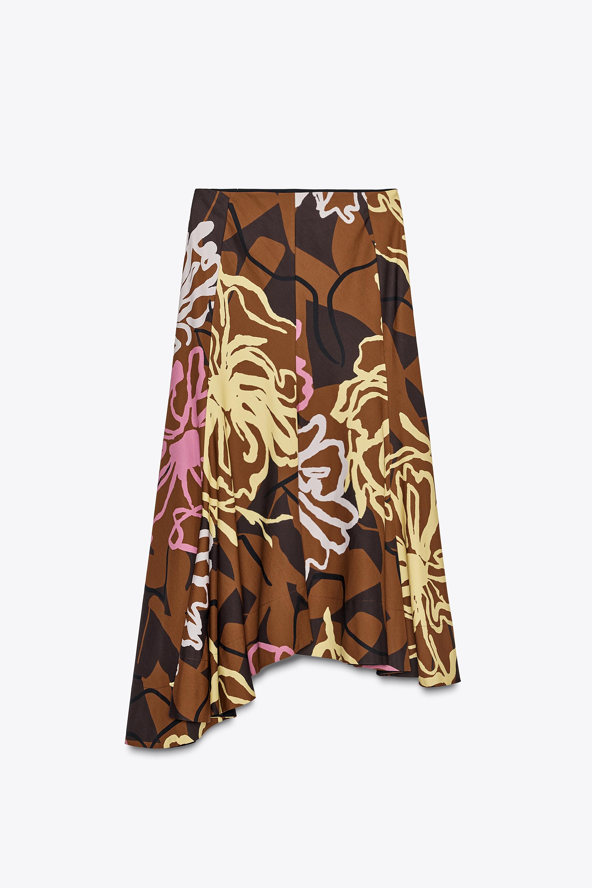ZW COLLECTION PRINTED ASYMMETRIC SKIRT