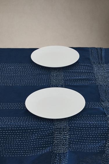 NAPPE LIN BRODERIES X FANGLU LIN - Bleu de Zara - Image 1