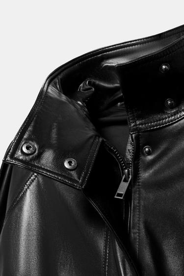 VESTE 100% CUIR ZW COLLECTION - Noir de Zara - Image 4