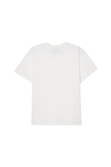 SLIM CROPPED FIT T-SHIRT - Oyster-white by Zara - Image 3