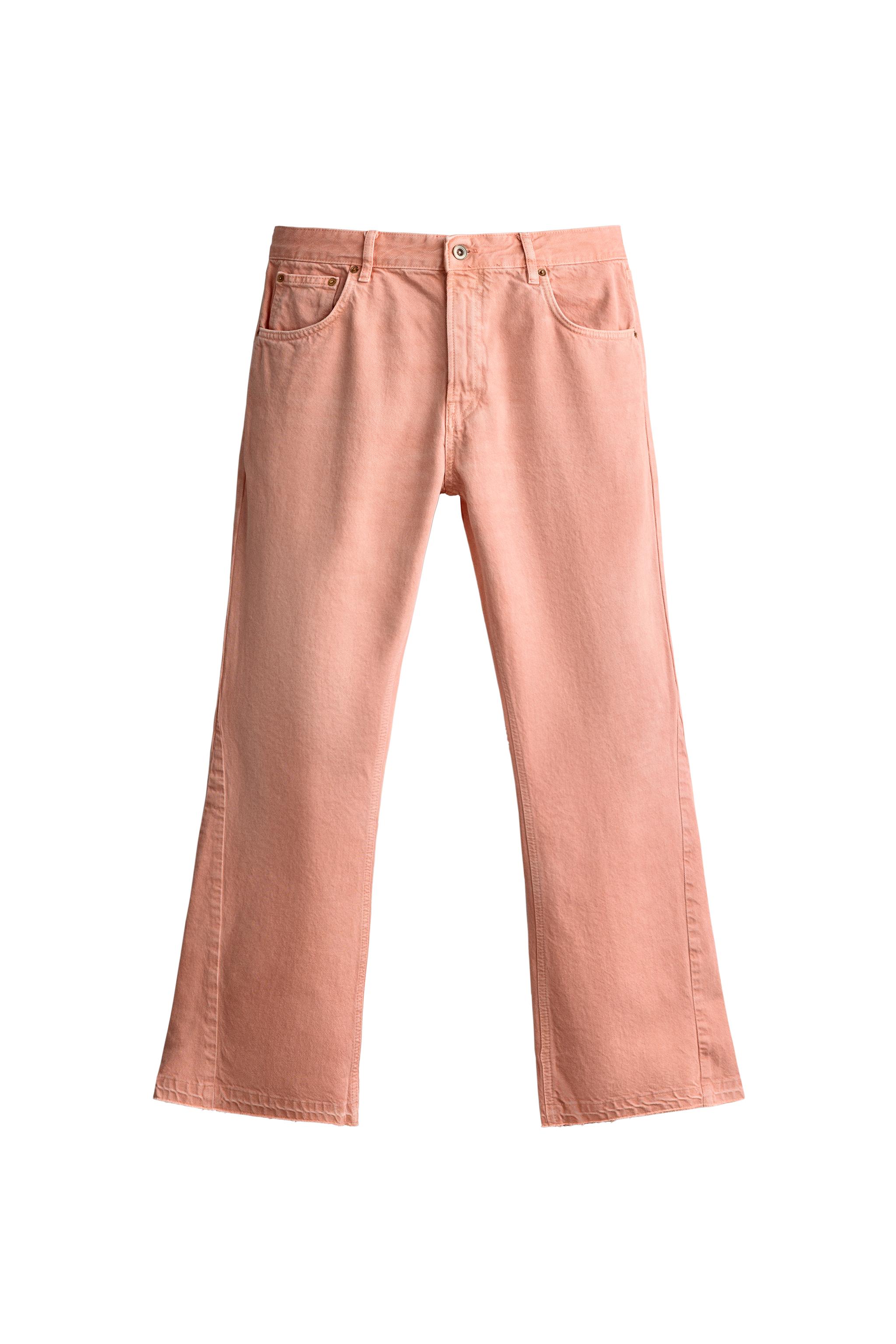 フレアフィットデニムパンツ - ピンク | ZARA Japan / 日本