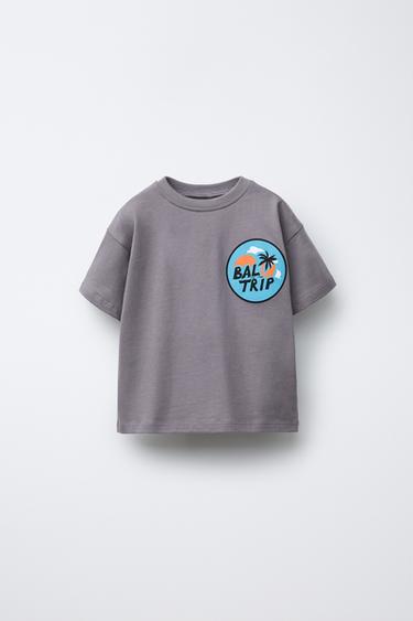 تيشرت بطبعة SURF - بنفسجي الخاص بـ Zara