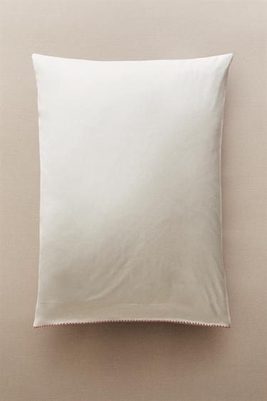 FUNDA ALMOHADA INFANTIL ALGODÓN PUNTO CONCHA - Rosa de Zara