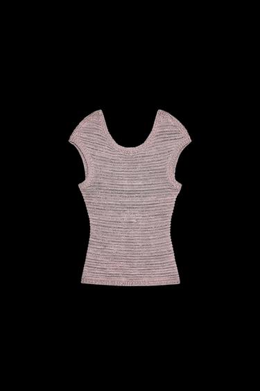 TEXTURED KNIT TOP - Mauve by Zara - Image 0