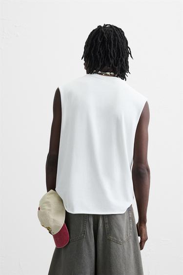 DÉBARDEUR EN MAILLE - Blanc de Zara - Image 2