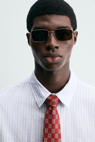 Zara TEXTURED STRIPED SHIRT - striped