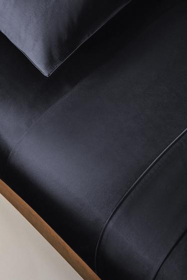 DRAP DE DESSUS COTON PERCALE (300 FILS) - Bleu nuit de Zara - Image 6