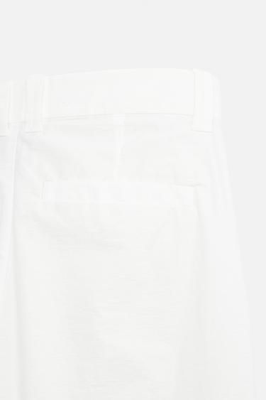 PANTALON RELAXED FIT PLIS - Blanc de Zara - Image 9
