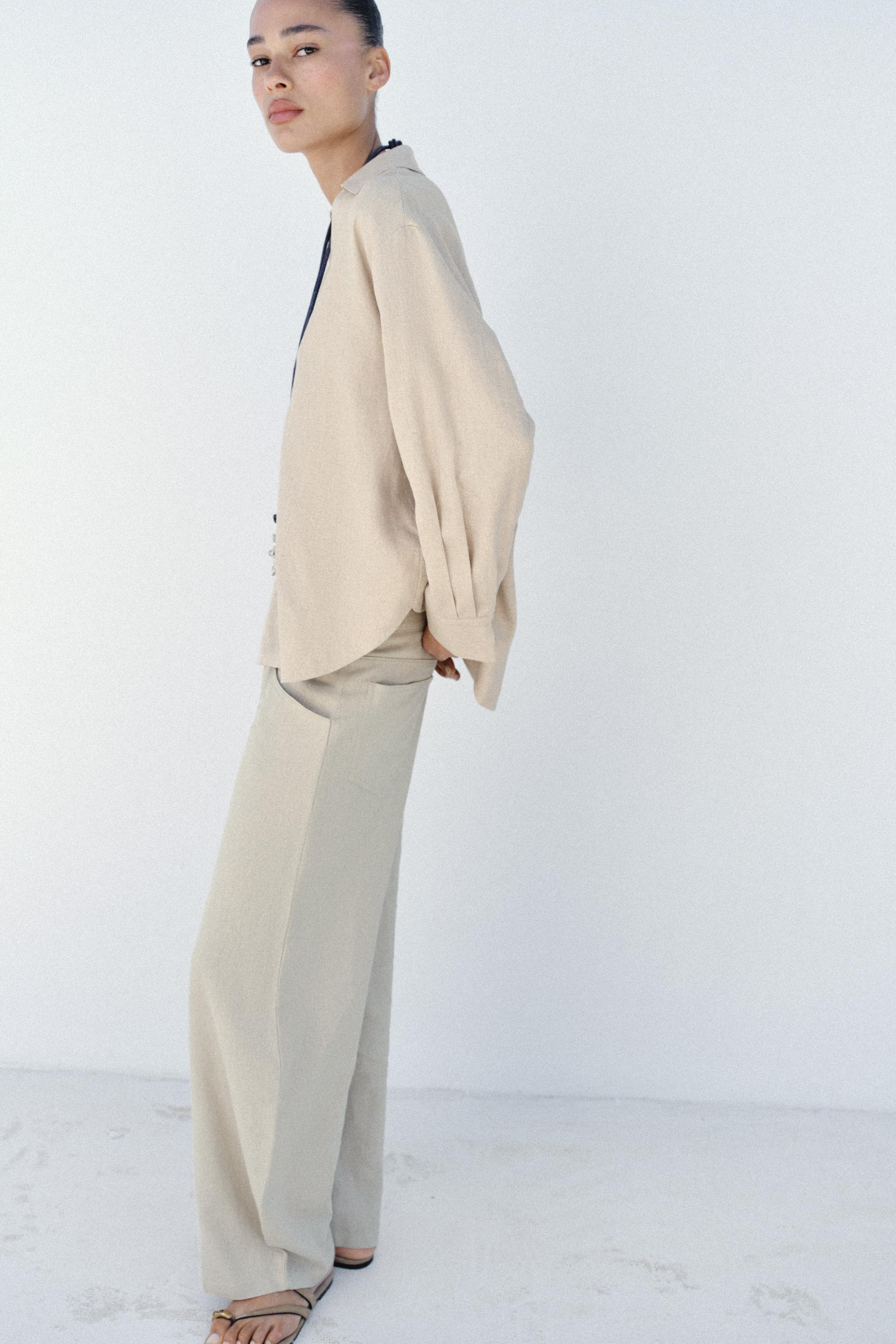 LINEN BALLOON PANTS
