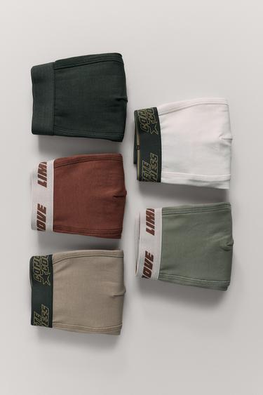 Zara AGES 6-14 / FIVE-PACK OF LOGO BOXERS - Multicolored