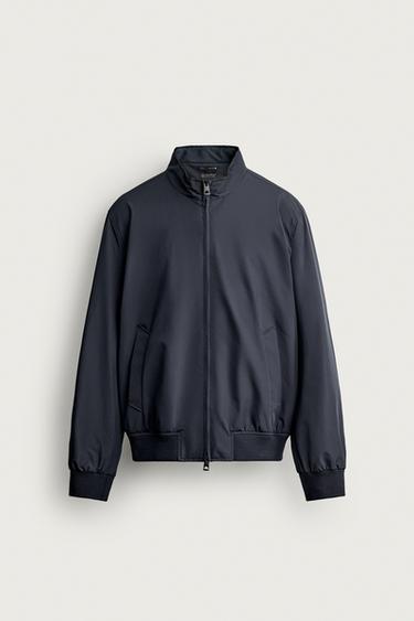 Zara WATER REPELLENT TECHNICAL JACKET - navy