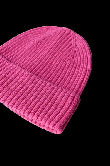 Zara PLAIN KNIT HAT - Pink