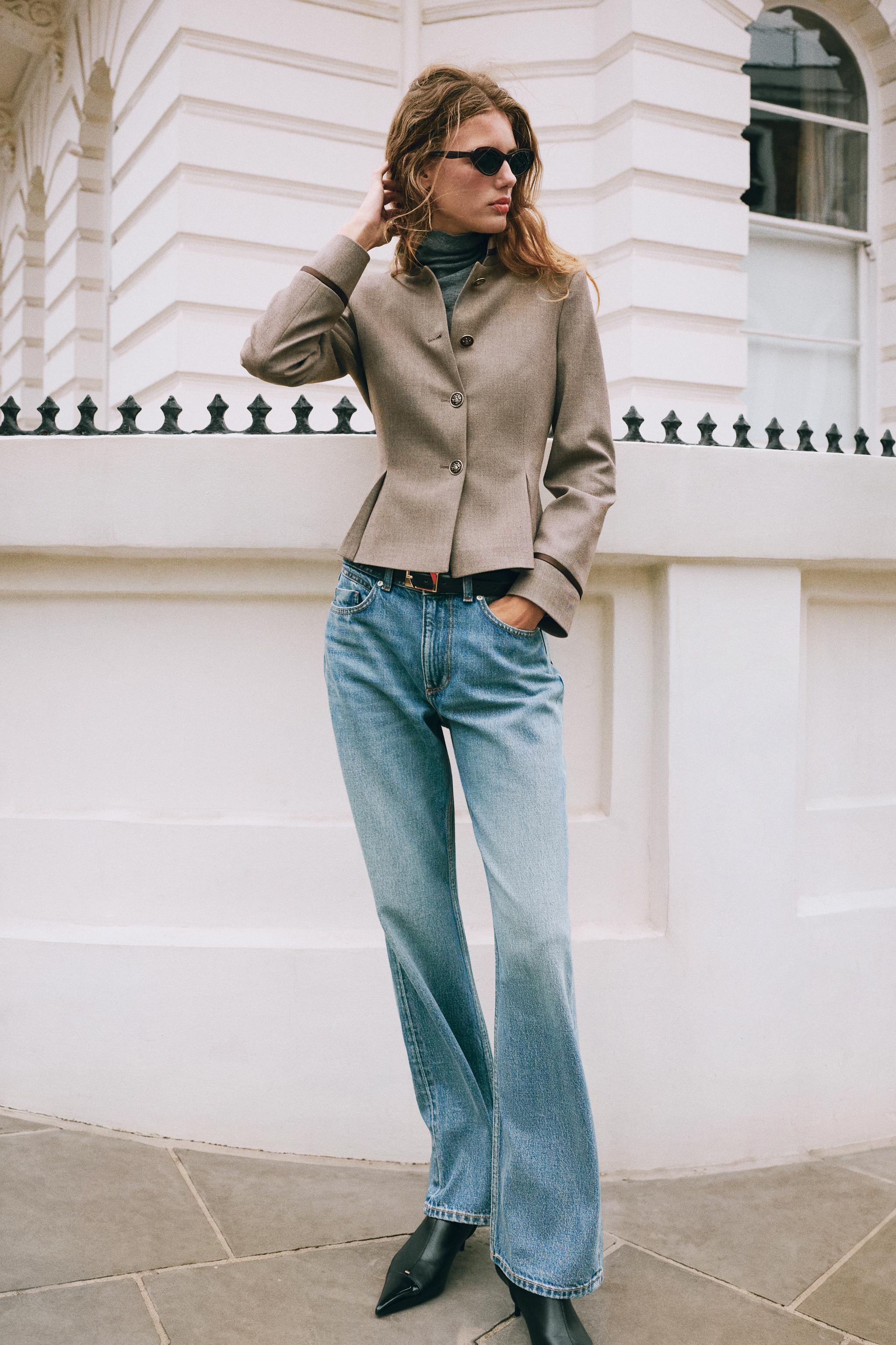 BLAZER PEPLUM À LISERÉS