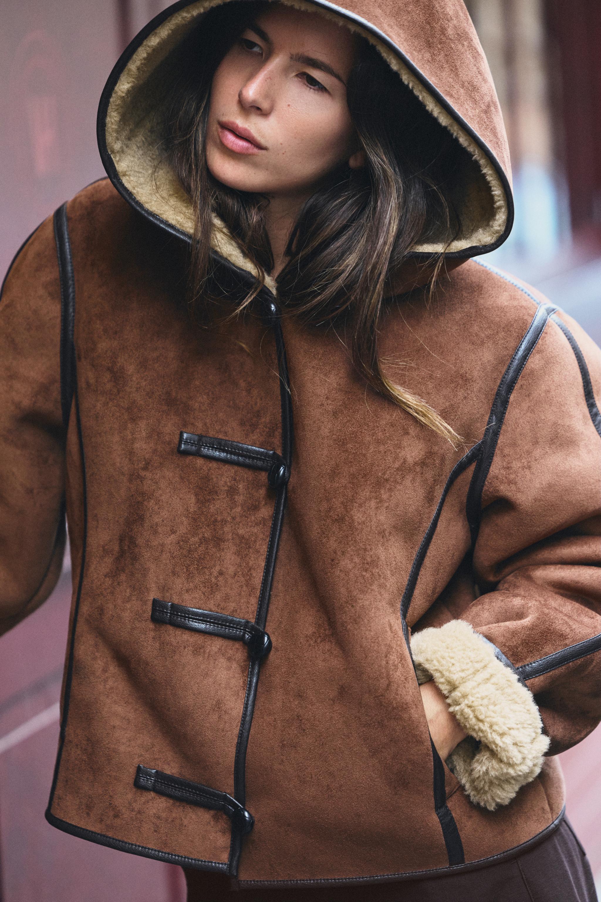 DOUBLE-FACED JACKET WITH HOODIE