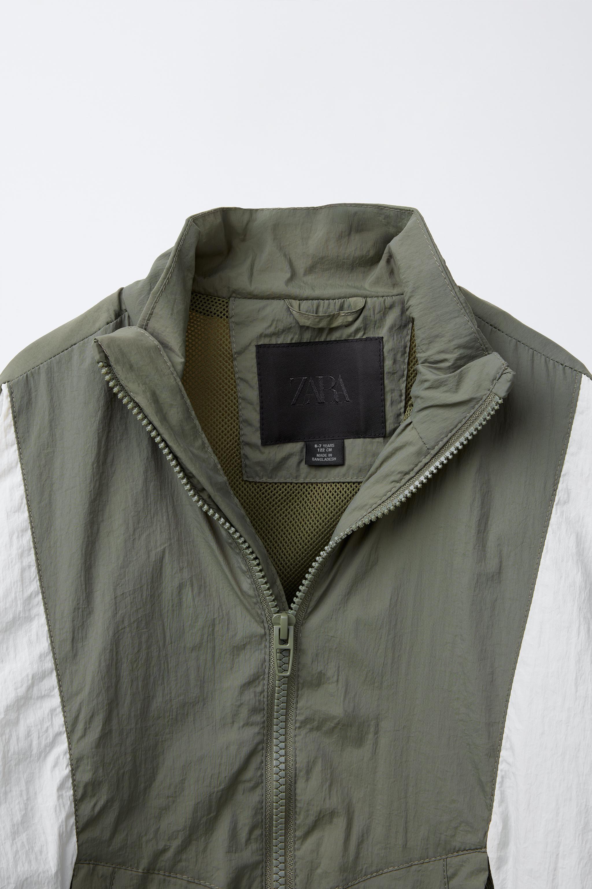カラーブロック ライト レインコート - カーキ | ZARA Japan / 日本