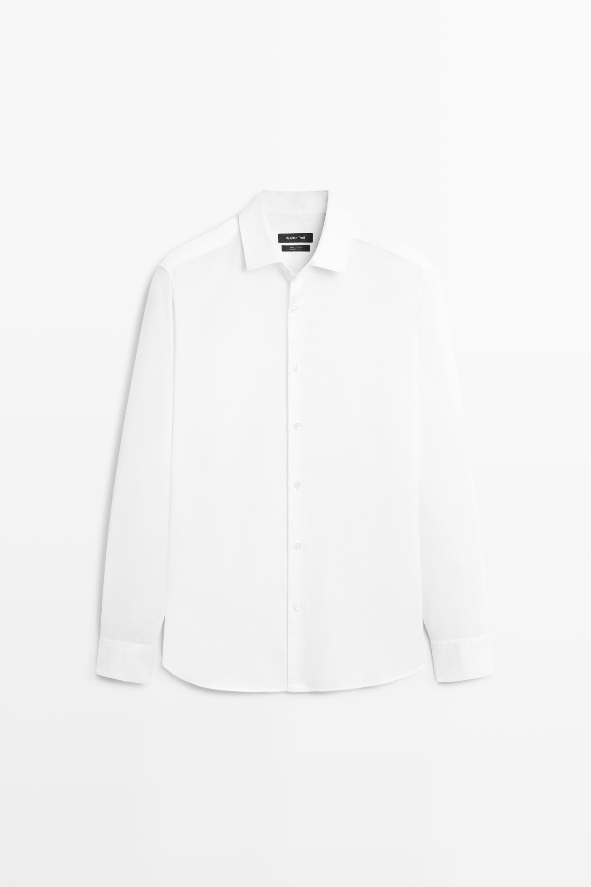 Textured 100% cotton shirt