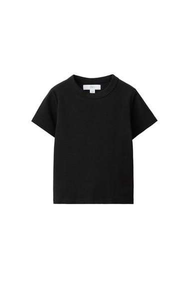 Zara Siyah - DÜZ RENK INTERLOCK T-SHIRT