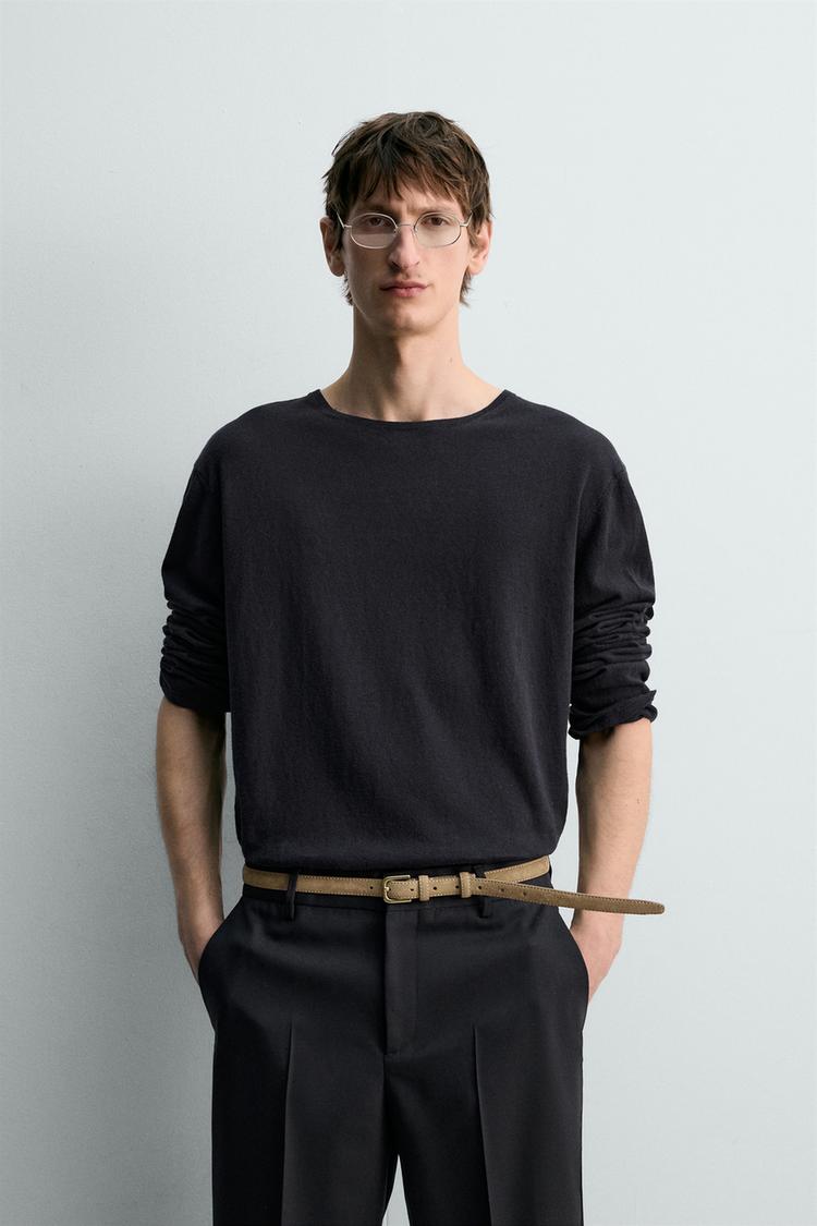 ZARA LIGHTWEIGHT COTTON/LINEN JUMPER