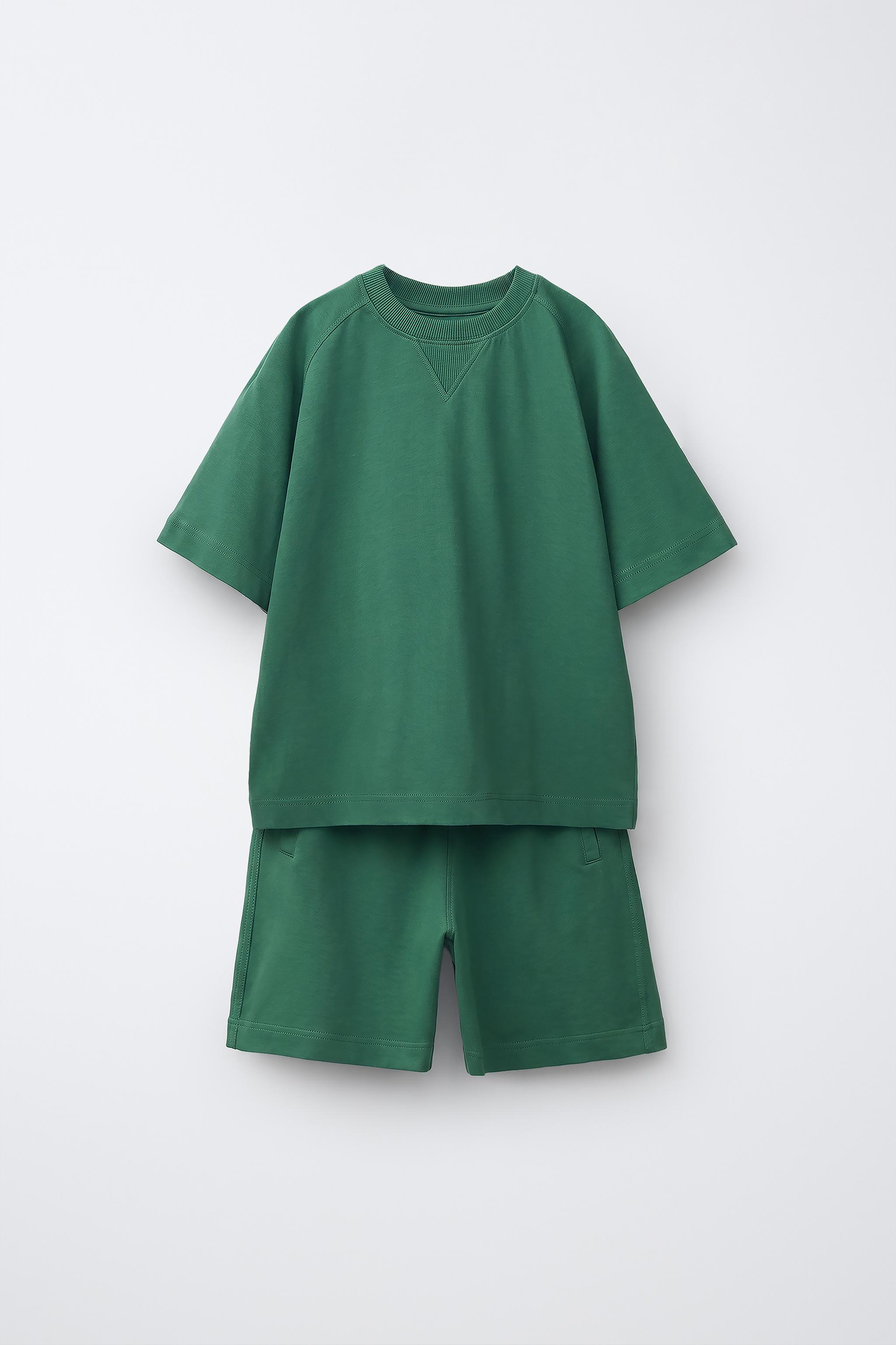 Tシャツ＆バミューダパンツセット - ネイビーブルー | ZARA Japan / 日本