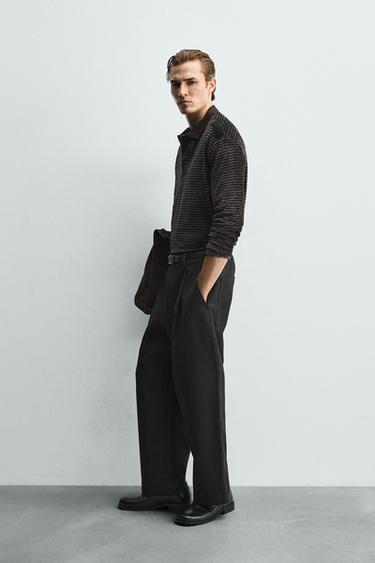 POLO STRUCTURÉ DÉLAVÉ - Gris foncé de Zara - Image 3