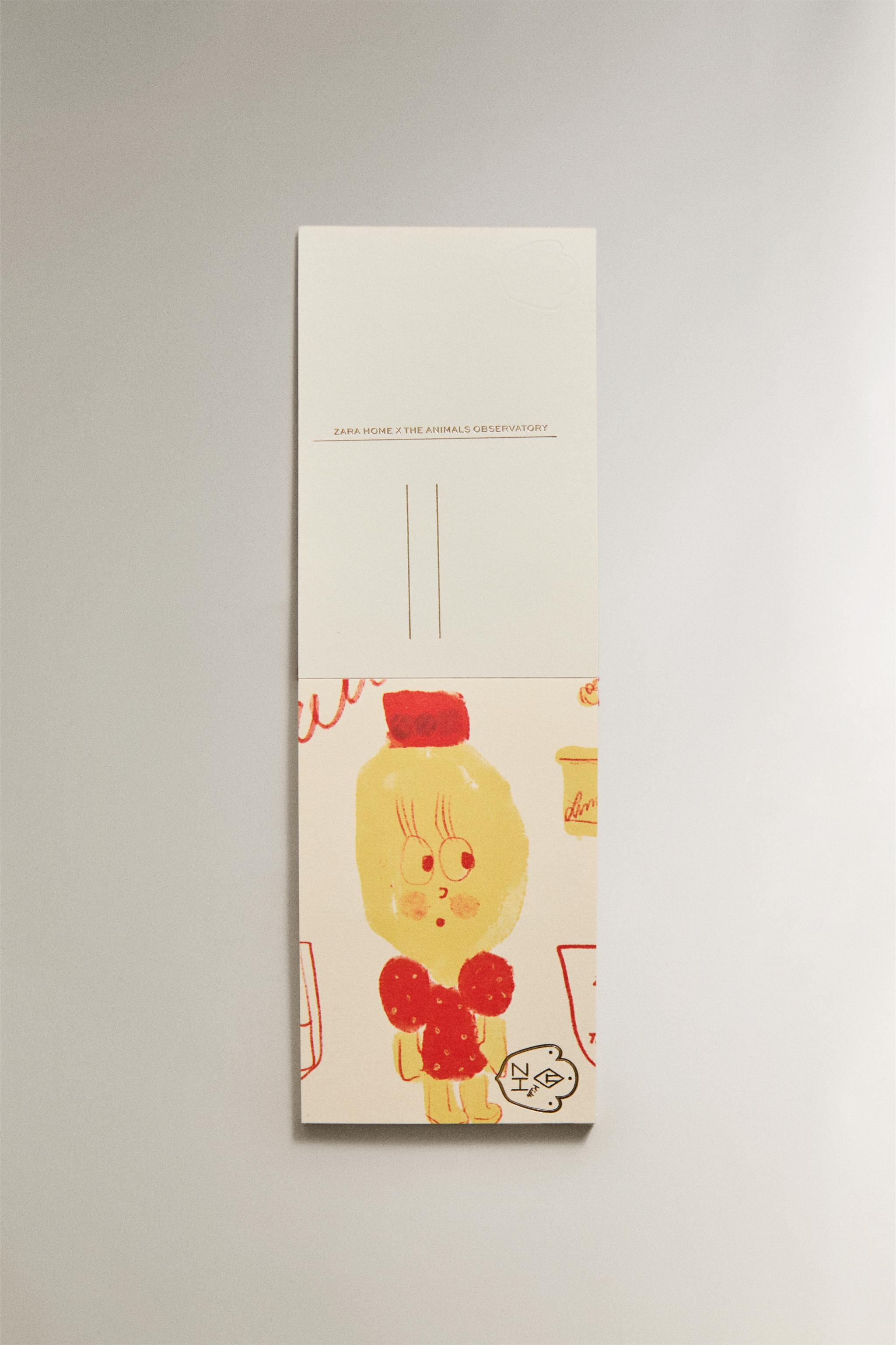 LIMONCELLA X THE ANIMALS OBSERVATORY POSTCARD NOTEBOOK