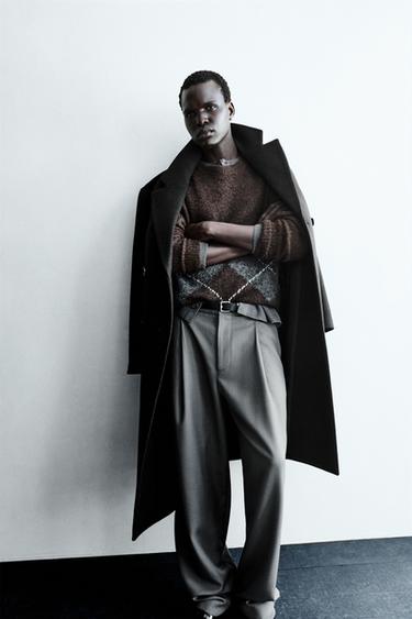PULL EN JACQUARD À LOSANGES - Marron de Zara