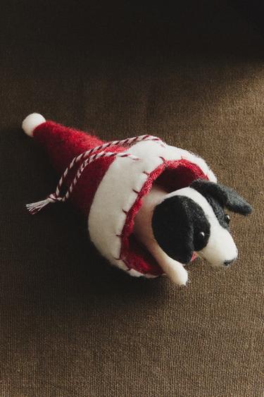ADORNO ÁRBOL PERRO FIELTRO NAVIDAD - Rojo de Zara