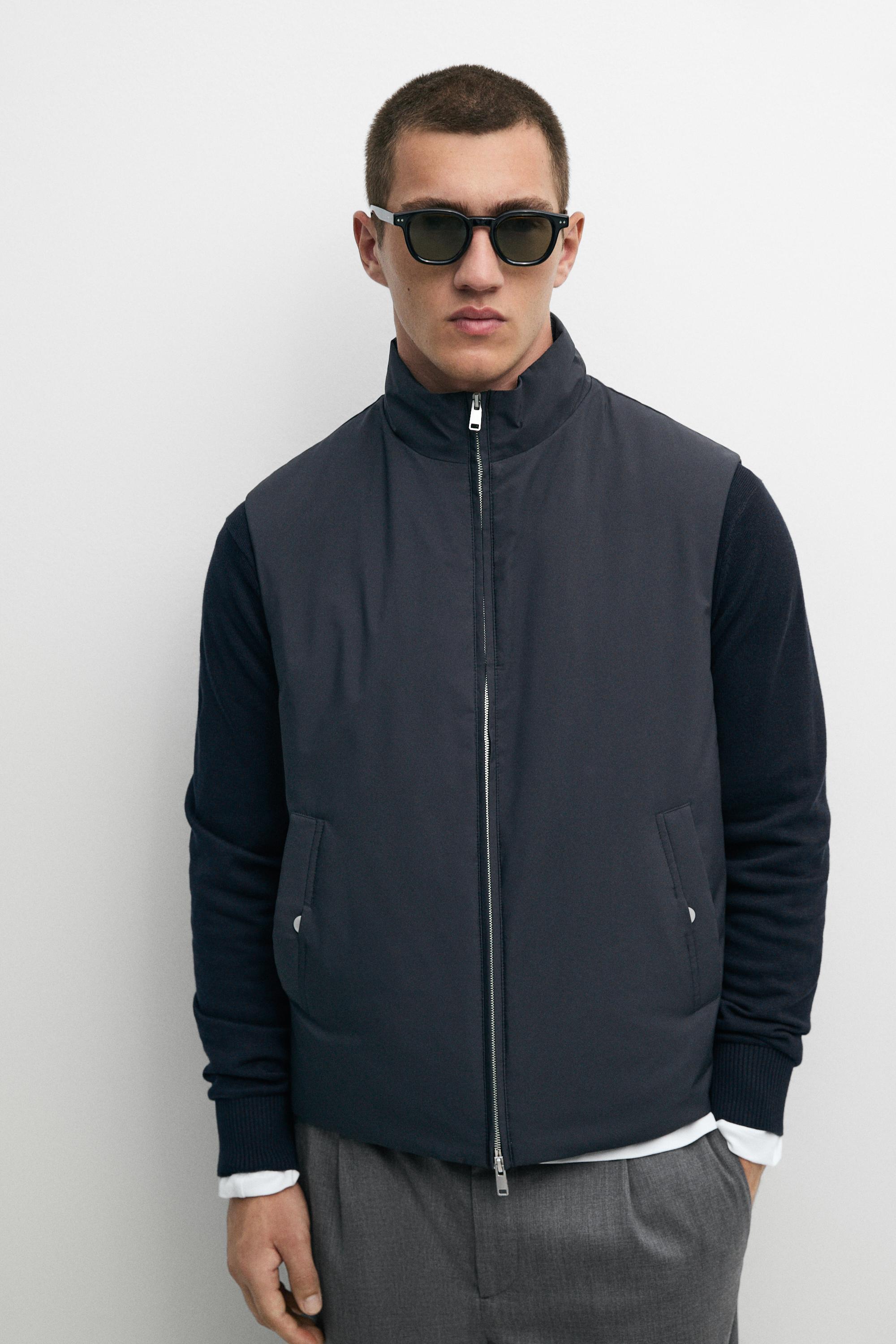 Ultra-lightweight water-repellent down gilet — Navy blue