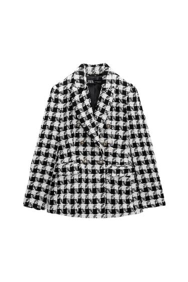 HOUNDSTOOTH CHECKERED BLAZER