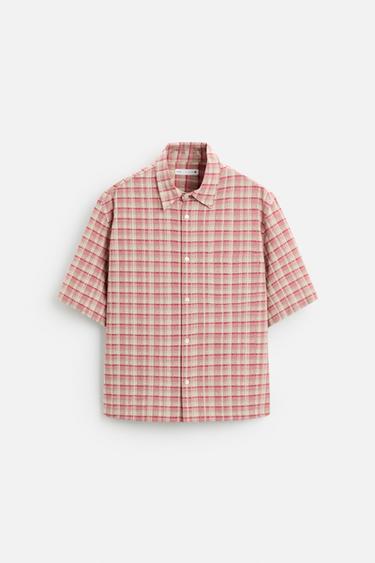 CHECK SHIRT - Pink by Zara - Image 5