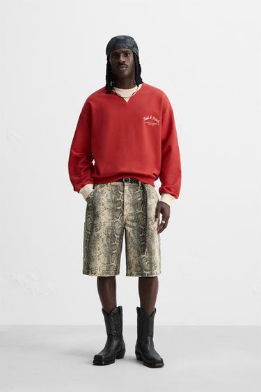 GRAPHIC PRINT SWEATSHIRT - Red by Zara - Image 0