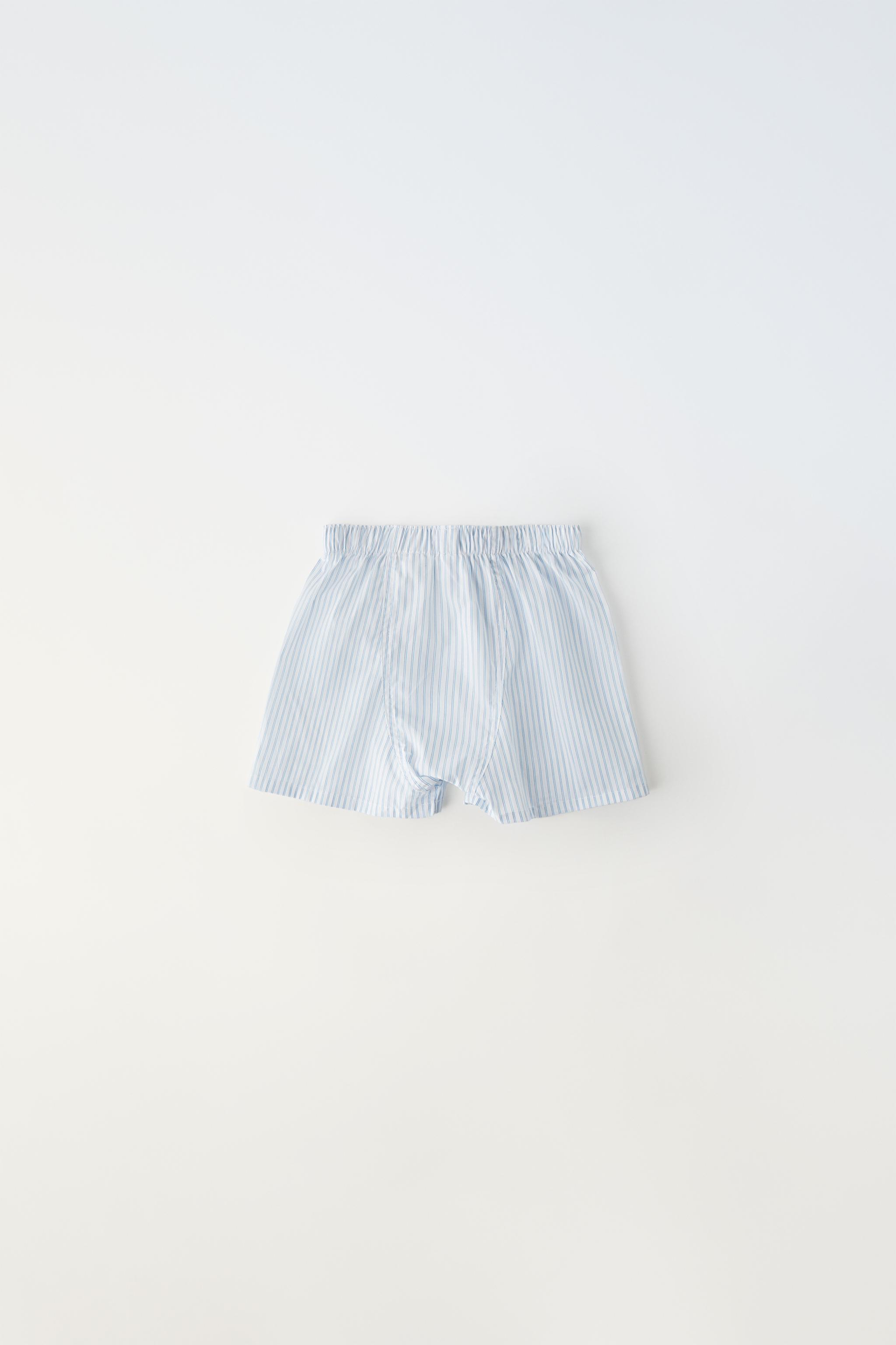 NWT. Zara Man Textured Poplin Boxer Shorts/Briefs. Size L.