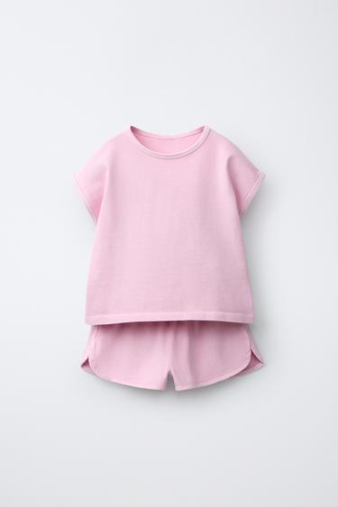 CONJUNT DE SAMARRETA I BERMUDES LLIS - Rosa pal de Zara