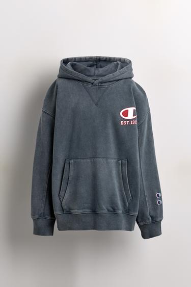 CHAMPION ® X ZARA WASHED EFFECT HOODIE - Light blue by Zara