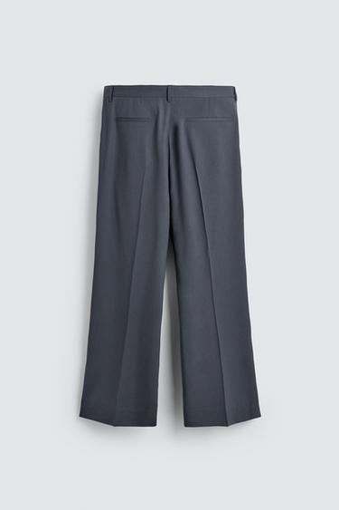 FLARE FIT WOOL BLEND SUIT TROUSERS - Blue by Zara - Image 5