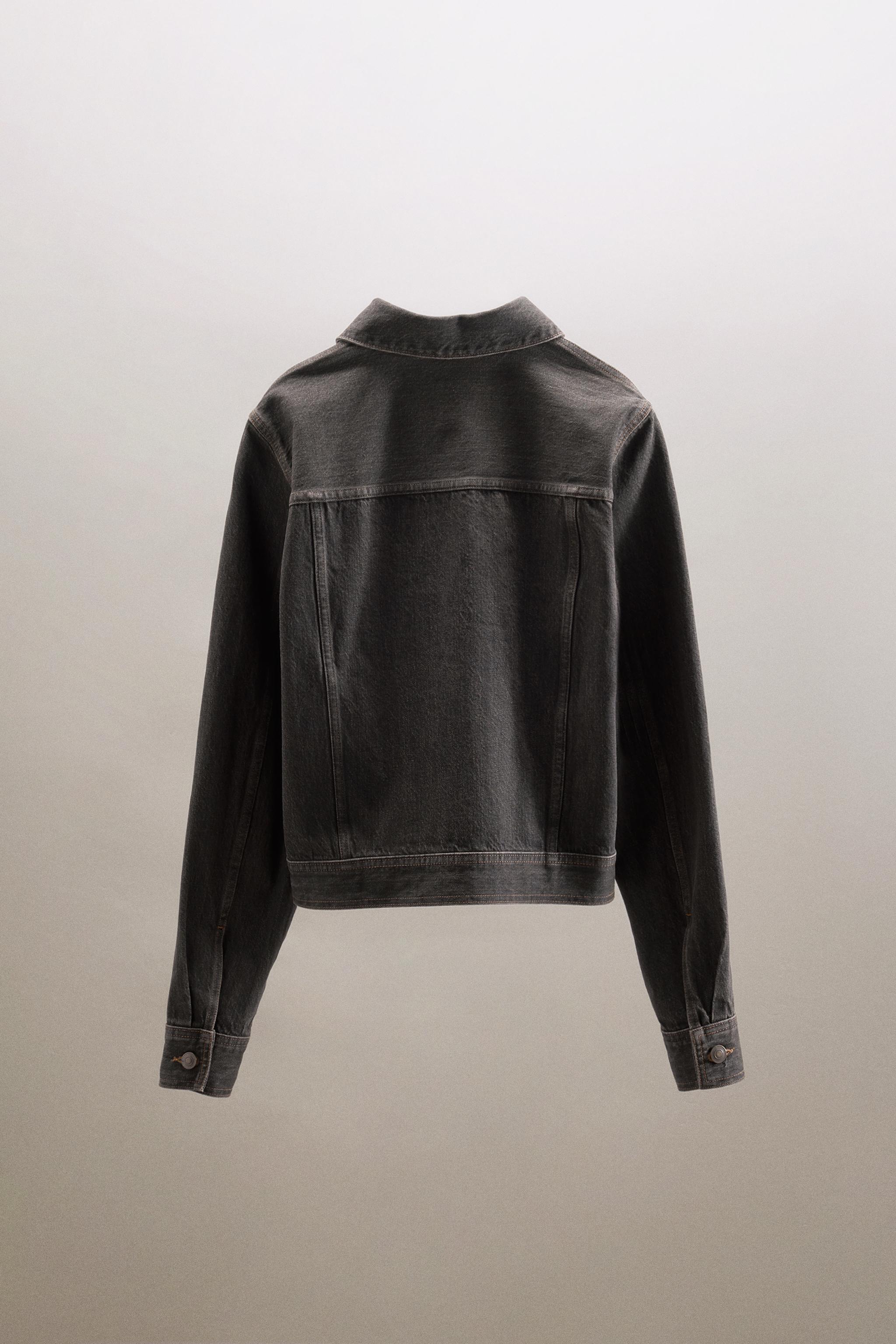 TRF PLEATED SEAM DENIM JACKET