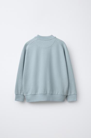 ENSEMBLE SWEAT ET SHORT À INSCRIPTION - Bleu clair de Zara - Image 2