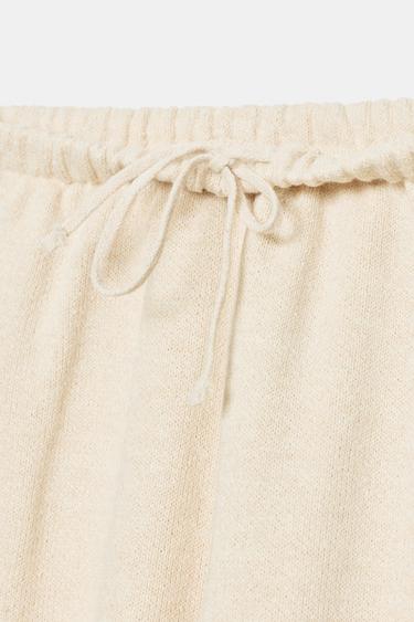 PANTALON RUSTIQUE - Écru clair de Zara - Image 9