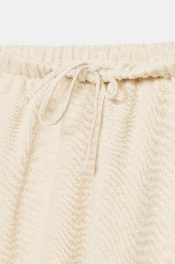 PANTALON RUSTIQUE - Écru clair de Zara - Image 9
