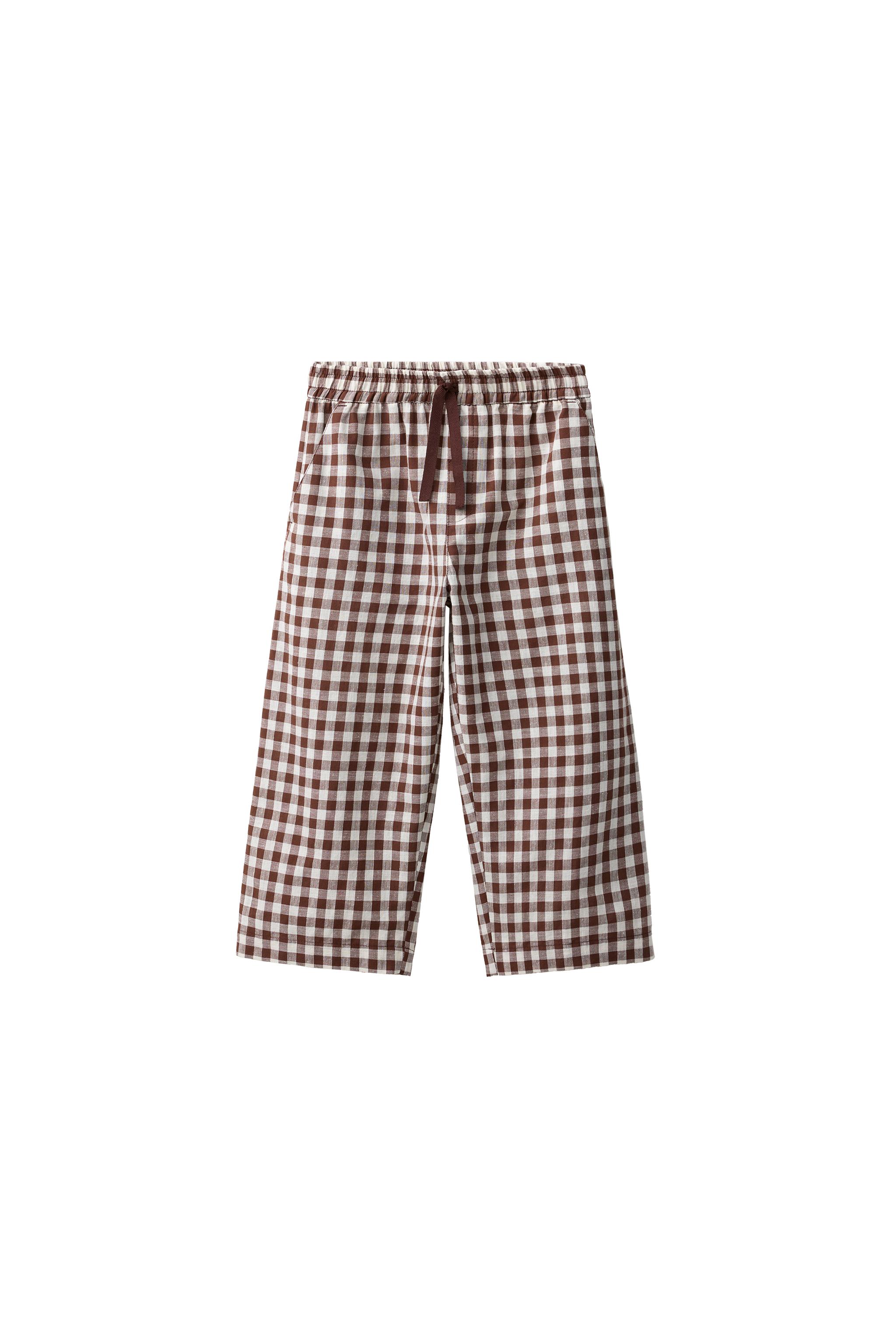 CALÇA XADREZ VICHY CRIADA POR CARAMEL LONDON X ZARA - Chocolate