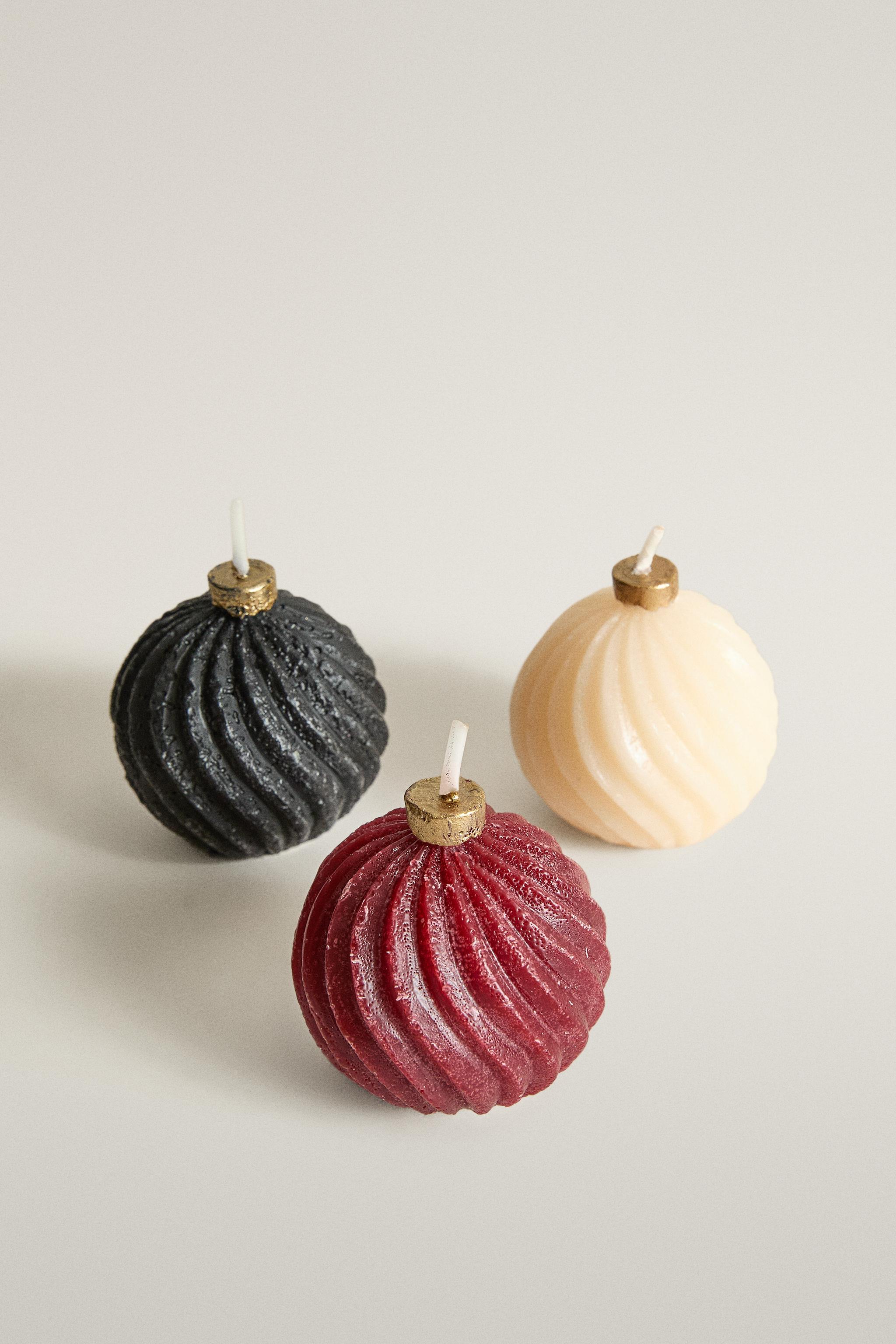 GINGERBREAD SCENTED CANDLE ORNAMENTS (PACK OF 3)