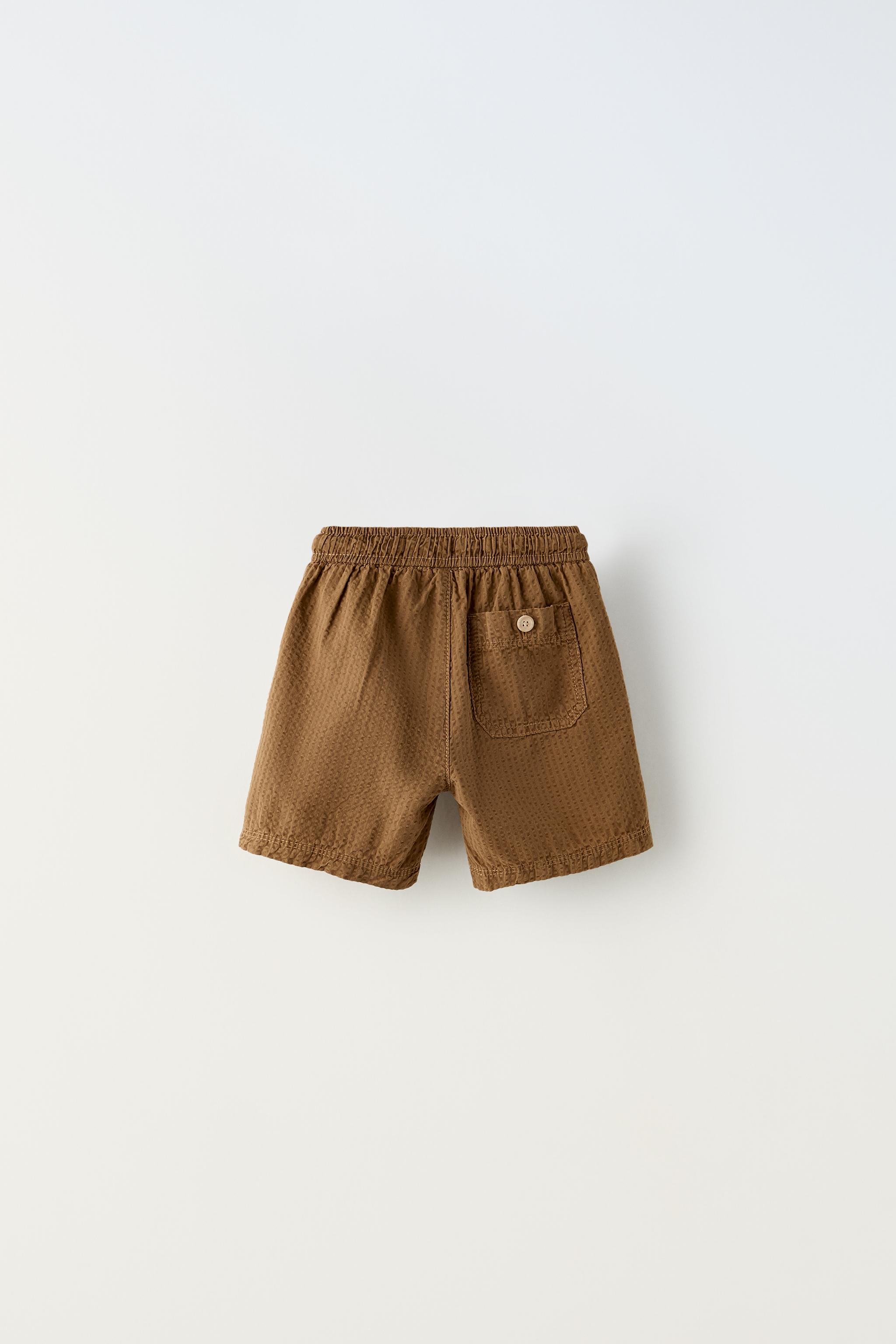 SEERSUCKER SHORTS - Sand | ZARA United States